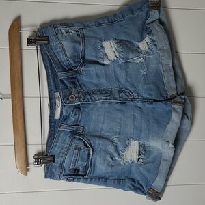 KanCan Shorts Womens Size W9 28 Estilo Distressed Medium Wash